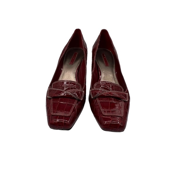 Bandolino Red Patent Square Toe Kitten Heels Size 9 1/2 Women’s - Picture 3 of 10